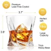 10oz Large Volume Lead-free Crystal Twisted Whiskey Glass Scotch Glass