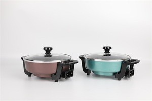 1200w Non-stick die-casting aluminium alloy multifunctional electric fry pan with adjustable temperture