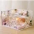 Import 1:24  children DIY wooden doll house Hand Assembled Mini DollHouse Childrens Furniture Miniature Furniture Kit Handmade Toys from China
