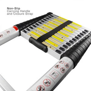 12.5 Feet Aluminum Telescoping Extension Ladder with 13 Steps
