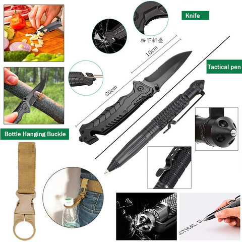 Buy 14 In1 Outdoor Military Travel Camping Hiking Emergency Survival ...