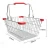 Import 15 L capacity shopping basket chrome plated metal wire storage basket with handle from China
