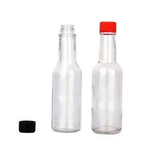 150ml 180ml 250ml Bulk chili sauce glass bottle glass hot sauce bottle with plastic lid
