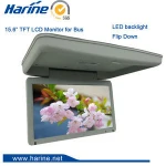 15.6 inch DC12v 24v TFT LCD Car Monitor Flip Down