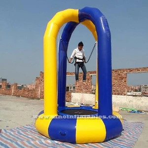 16 high kids N adults inflatable bungee trampoline with harness for sale from Sino Inflatables