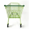 175L European shopping trolley groceries retail shopping cart with 4 castor