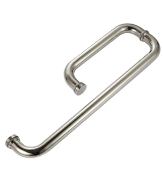 18 inch SUS304 stainless steel bathroom towel lever  surface chrome processing optical glass door handle