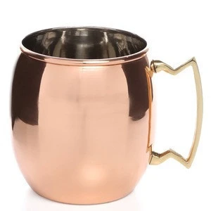 18Oz Absolut Vodka Mule Copper Mug,Hammered Lacquered Finish Indian Drinkware