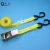 Import 1inch 25mm 800kg  Heavy duty all steel colored zinc Ratchet Tie Down Strap with double S hooks from China