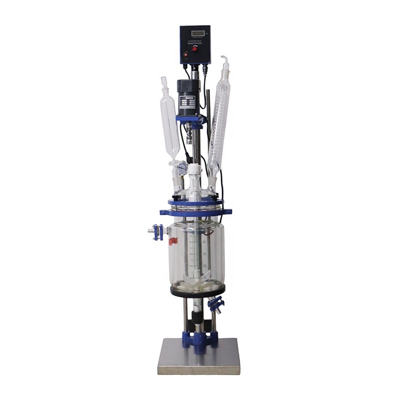 1L-5L chemical machinery jacketed glass reactor