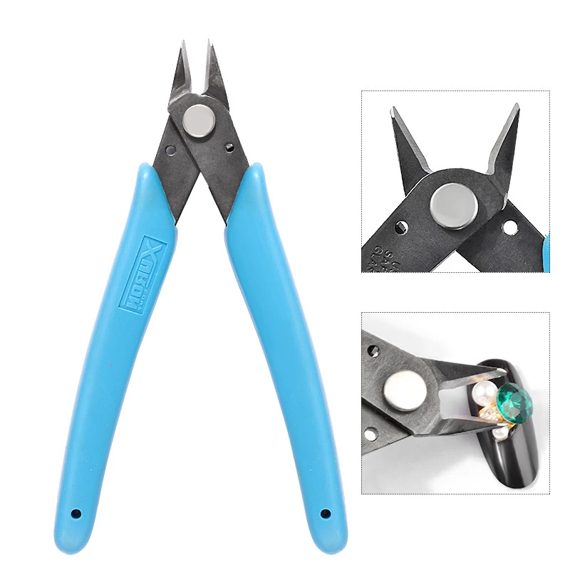 1Pc Nail Decorations Remover Plier Cutter Nipper Manicure Nail Art Tool Diagonal Pliers Mini Nail Scissors Drilling Pliers