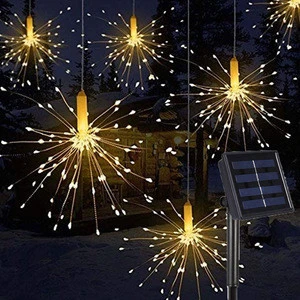 200 Led Hanging Firework Light for Garden Christmas Tree Solar Power String Lawn Lights