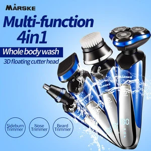 2018 Marske Professional intelligent electric washing shaver 4in1 nose trimmer face washer hair clipper