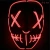 Import 2019 factory sell glowing neon light  halloween party face mask from China