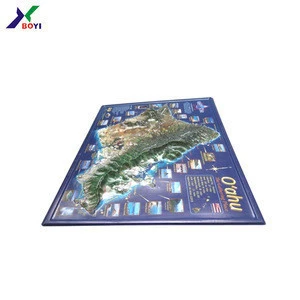 2019 USA map 3D embossed PVC poster