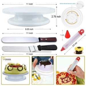 2020 Hot Sale Cake Decorating set baking tools rotating Cake stand turntable Supplies plastic cake stand