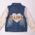 Import 2020 Hot Sale Little Girl&#x27;s coat Heart-shaped Printing Sequined Long Sleeve  Baby Girl&#x27;s Demin Jacket from China