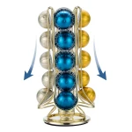 2020 New color golden revolving rotating base nespresso Vertuoline capsule display rack coffee pod holder