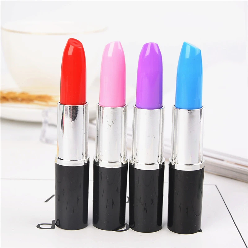 2020 new creative lipstick pen custom logo cosmetics promotion giveaway lipstick shape plastic ballpoint pen