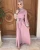 Import 2020 New design Arabian Islamic Muslim bride dresses long sleeve muslim wedding dress luxury high collar wedding dress from China