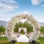 2020 new high quality 8Ft wedding larger size arch supplies with white cherry for wedding backdrop decoration