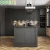 Import 2021 Dorene Black Shaker Matt Lacquer Oak Solid Wood Kitchen Cabinet from China