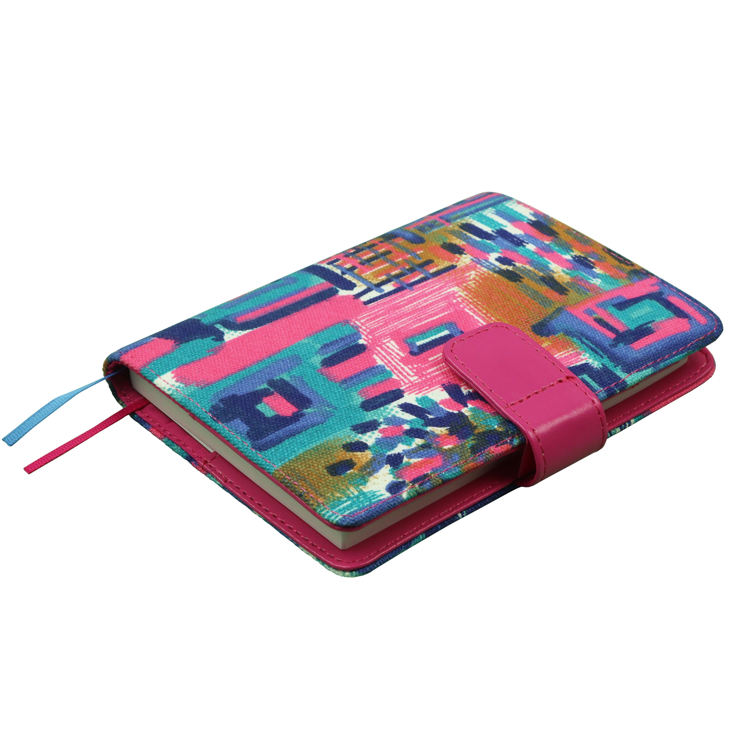 2021 Full Painting  Mini Pu Leather Notebooks Traveller  Pocket Flip Notebook