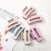 2021 New arrival special hair accessories wheat straw hair claw clip rectangle shape plastic resin shark clip jaw clips