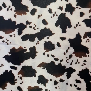 2021 New Cow Pattern Satin Printed Polyester Bag Fabric Polyester Fabric