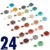 24 Mixed Color Supplies Powdered Pearl Pigments set  For Epoxy Colorant Hand Soap Making Slime Makeup