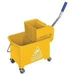 24L Janitor cart big capacity plastic double mop bucket with wringer
