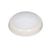 2D Emergency Light 12 Watt White Round Prismatic Bulkhead Light Fitting With Lamp