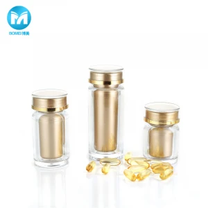 30ml 50ml 60ml High Quality Health Care Bottle Double Layer Pill Bottle Acrylic Medicine Bottle With ABS Inner