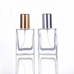 30ml square round shape empty glass pocket perfume bottle