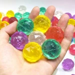 30MM mixed color diamond elastic ball, coin twist egg machine toy, gem bounce rubber ball