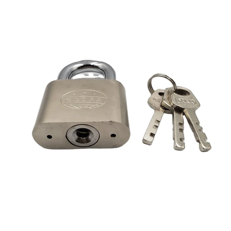 30mm round type nickle plated vane key jinhua yiwu pujiang bag drawer iron padlock