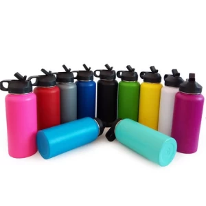32oz hydro Water Bottle Flask Stainless Steel Reusable Vacuum Insulated Wide Mouth Sports Bottle with Straw Lid