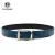 Import 3.3cm Blue Crocodile Reversible High Quality  Genuine cow men leather belt with brass buckle from China