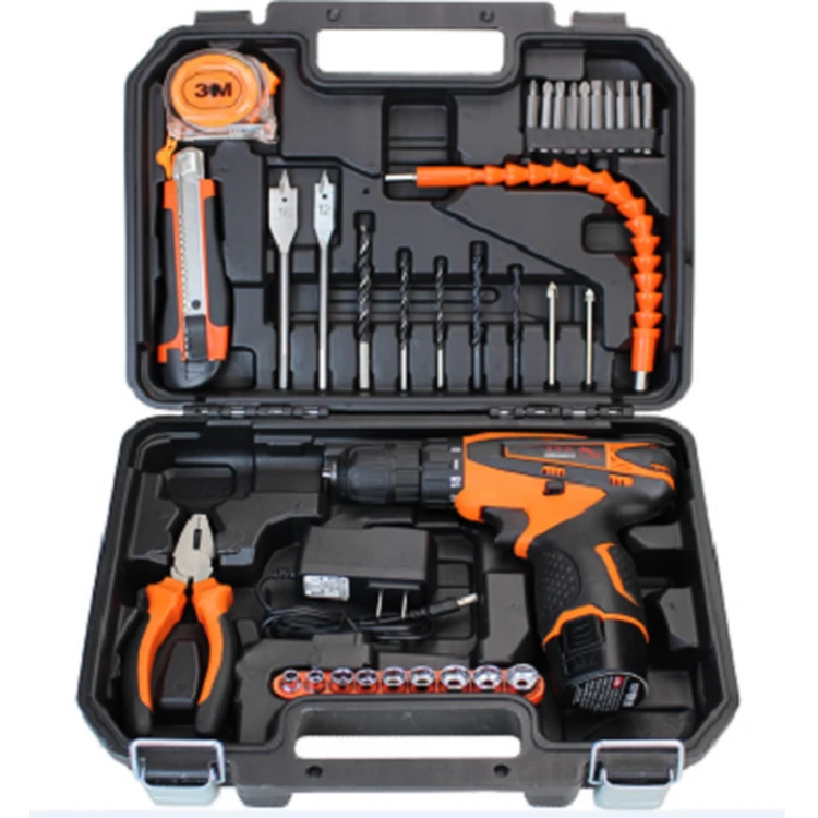 35 pcs Household electric impact drill set hardware electrician special maintenance electrics power tools impact drill