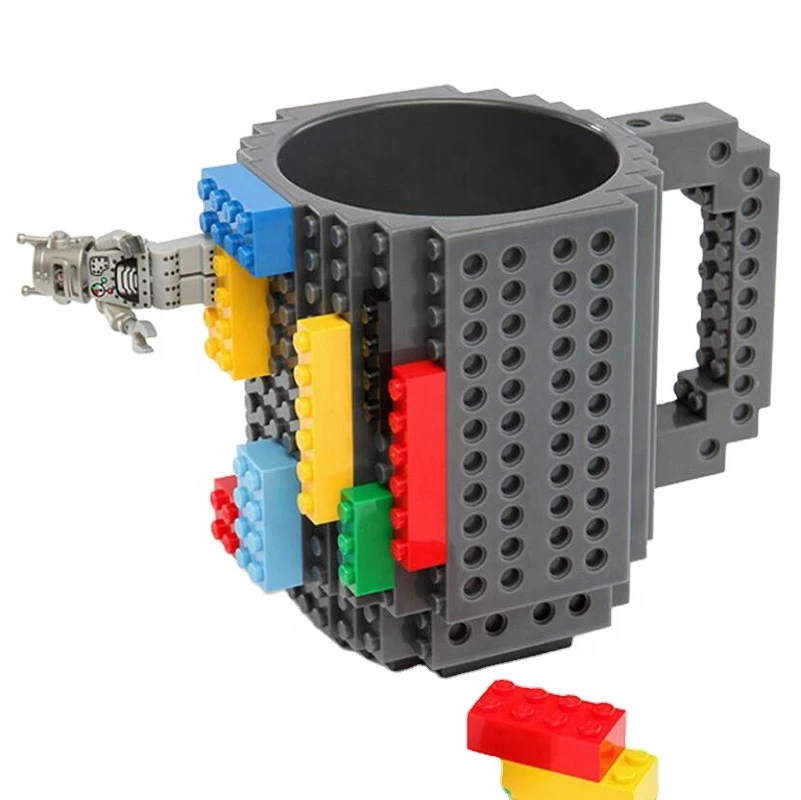 350ml DIY Block Milk Mug Coffee Cup Creative Build-on Brick Puzzle Mug Drinking Water Holder for LEGO Building Block Drinkware