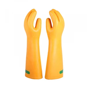 35KV high voltage insulated anti shock rubber labor protection gloves