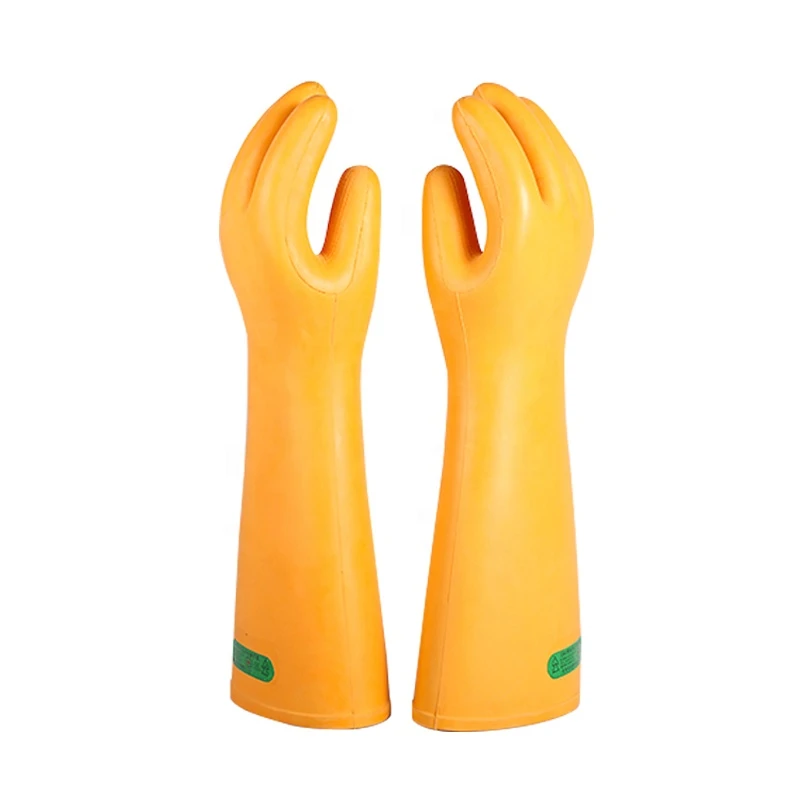 35KV high voltage insulated anti shock rubber labor protection gloves