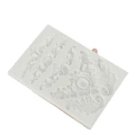 3D DIY Baroque Crown Corner Silicone Baking Pastry Decor Mold
