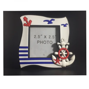 3D embossed logo soft pvc picture frame
