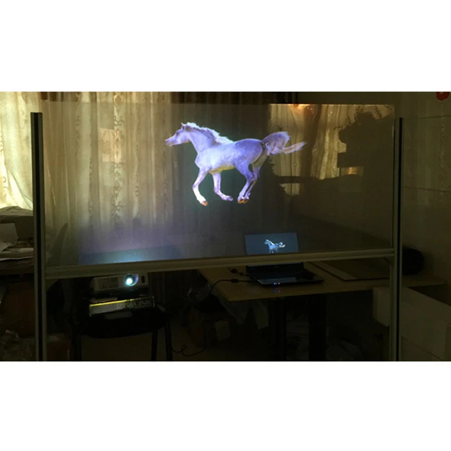 3d hologram glass advertising transparent rear projection film for outdoor/indoor advertising equipment