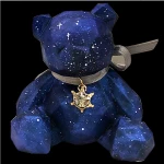 3D Resin Faceted geometric Little Starry Bear Car  Decor  Lovely Business Gift