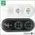 Import 3way ceramic wall switch and socket in white and black color from China