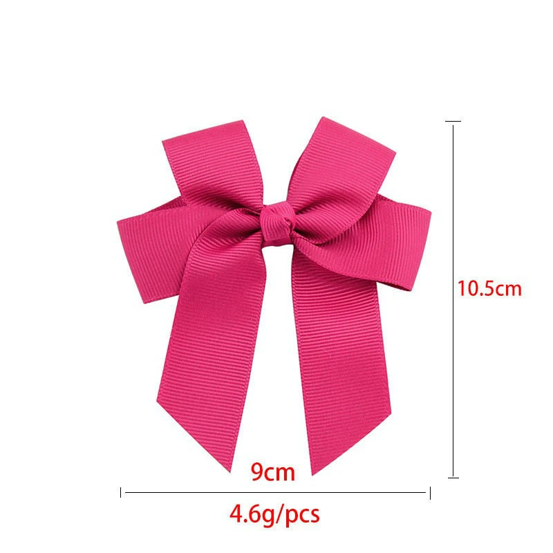 4 inch High Quality Grosgrain Ribbon Bows With Clips Girl Pinwheel Hair Bow For Kids Hair Accessories