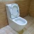 Import 4 inch p-trap wash down one piece bathroom WC water closet ceramic white color toilet from China