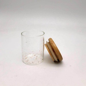 4 OZ Air Tight Glass Jar with bamboo lid